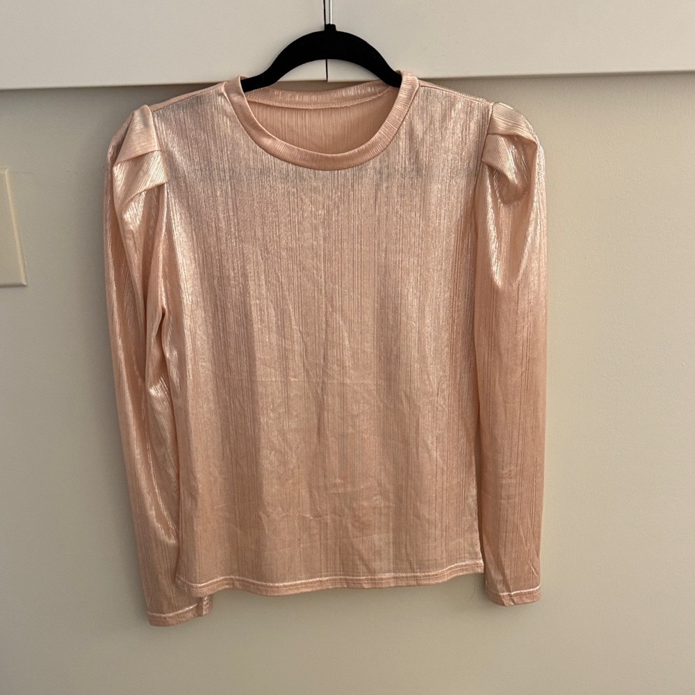 Shimmering Pink Long Sleeve Top - Picture 8 of 8